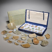 GROUP ASIAN CELADON GLAZED FRA