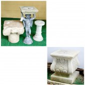 GROUP ASSORTED GARDEN PEDESTAL