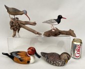 GROUP CARVED & PAINTED WOODEN