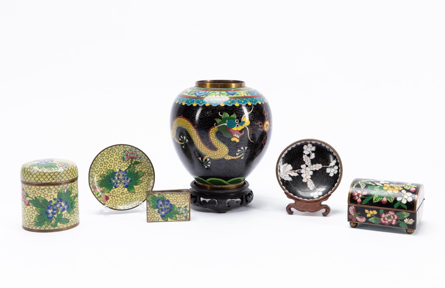 GROUP CHINESE CLOISONNE ASSORTED