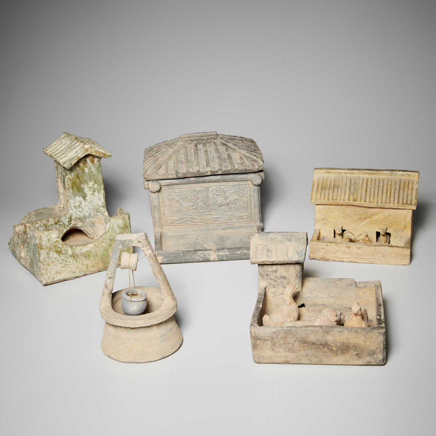 GROUP CHINESE HAN STYLE GRANARY &