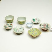 GROUP CHINESE POLYCHROME DECOR