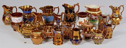 GROUP COPPER LUSTERWARE, 20