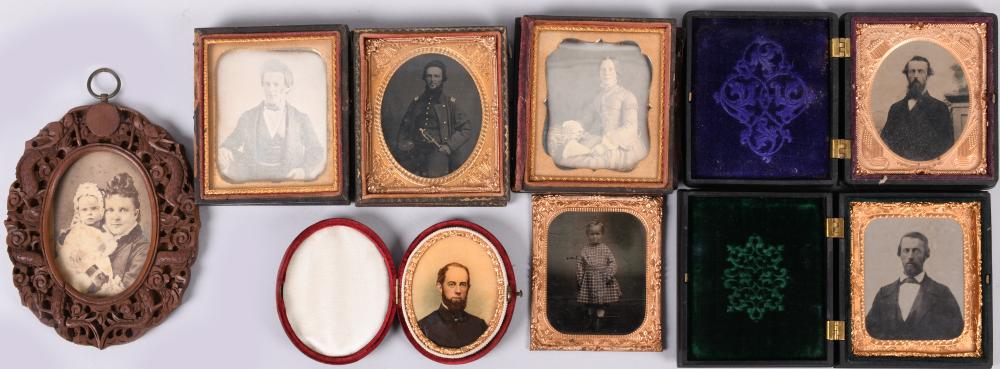 GROUP DAGUERREOTYPES, TINTYPES, AND