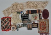 GROUP EARLY BEADED & OTHER TEX