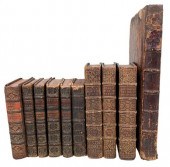 GROUP EARLY LEATHER BOUND BOOK