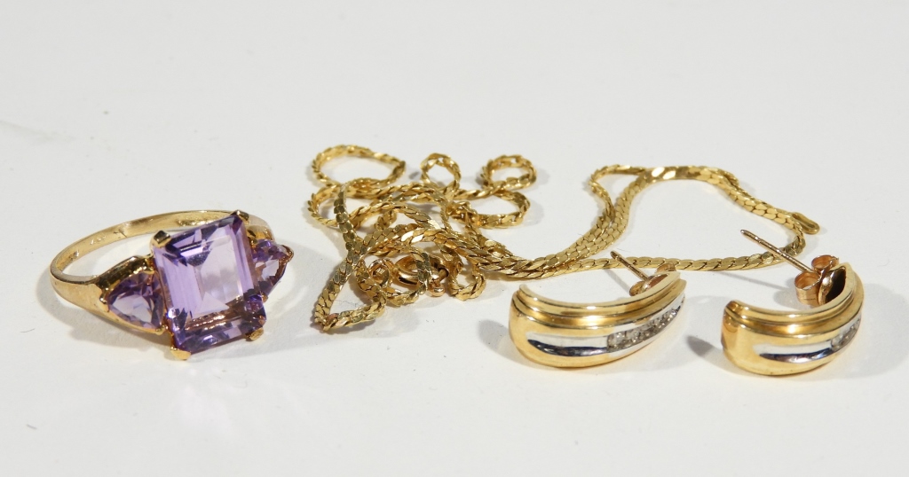GROUP ESTATE 10K & 14K AMETHYST