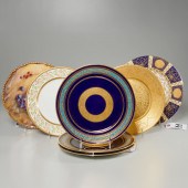 GROUP FINE GILT PORCELAIN CABI