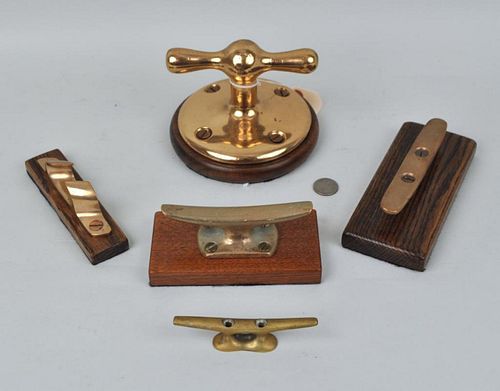 GROUP FIVE BRASS SHIP'S DOCK