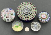 GROUP FIVE PAPERWEIGHTS: CLICH