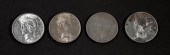 GROUP, FOUR 1922 PEACE DOLLARS