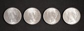 GROUP, FOUR 1923 PEACE DOLLARS