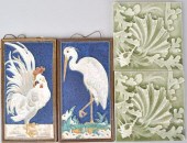 GROUP FOUR DECORATIVE TILES, B