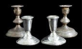GROUP, FOUR STERLING CANDLE HO