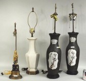 GROUP FOUR TABLE LAMPSGroup of
