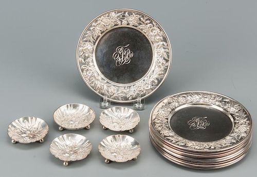 GROUP KIRK REPOUSSE HOLLOWARE, 15