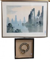 GROUP LOT OF 10 FRAMED PIECES,