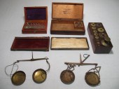 Group lot of antique scales an