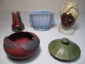 Group lot of assorted art pott