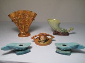 Group lot of assorted art pott