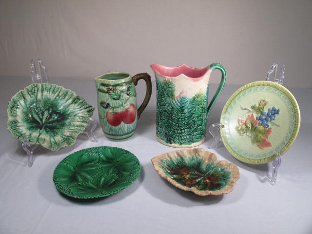Group lot of assorted Majolica