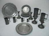 Group lot of assorted pewter.