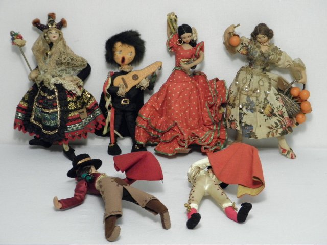 Group lot of five Spanish cloth