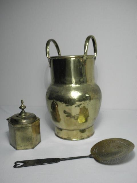 Group lot of three early brass