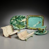 GROUP MAJOLICA ASPARAGUS SERVI