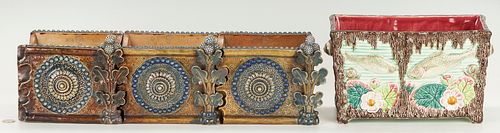 GROUP MAJOLICA & DOULTON LAMBETH