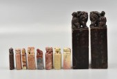 GROUP OF 10 CHINESE SOAPSTONE
