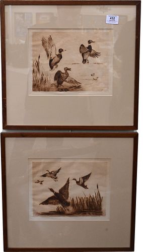 GROUP OF 10 ETCHINGS AND