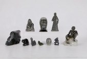 GROUP OF 10 INUIT STONE CARVIN