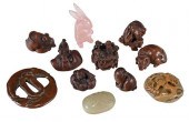 GROUP OF 10 JAPANESE CARVED NE