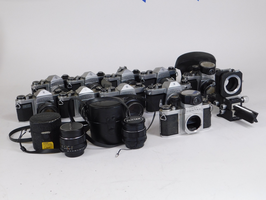 GROUP OF 10 PENTAX 35MM SLR CAMERAS