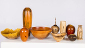 GROUP OF 10 TURNED WOOD BOWLS