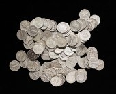 GROUP OF 100 SILVER DIMES INCL