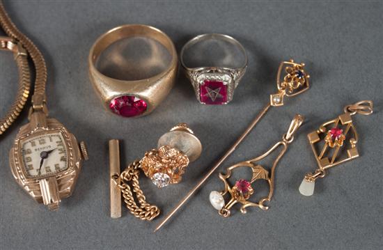Group of 10K gold jewelry