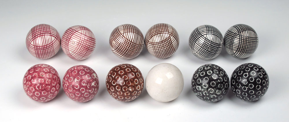 GROUP OF 12 CARPET BALLS: For the