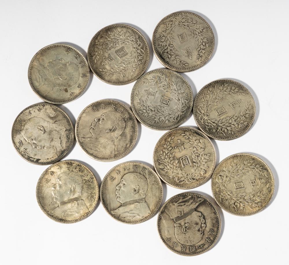 GROUP OF 12 CHINESE YUAN SHIKAI