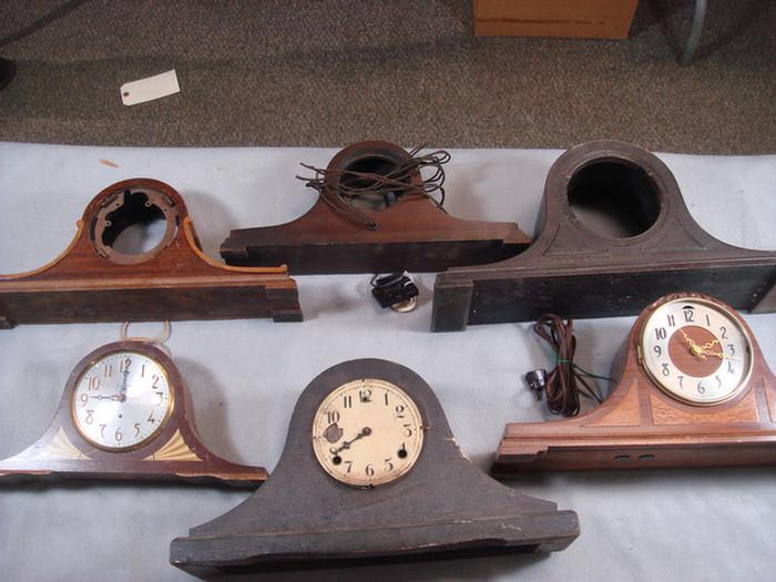 Group of 12 tambour clock cases  