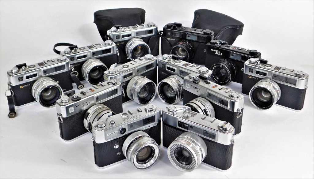 GROUP OF 12 YASHICA 35MM CAMERAS