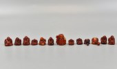 GROUP OF 13 MINIATURE BEESWAX
