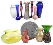 GROUP OF 14 ASSORTED GLASS TAB