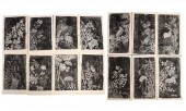 GROUP OF 14 CHINESE INK RUBBIN