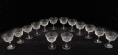 GROUP OF 14 CRYSTAL CHAMPAGNE