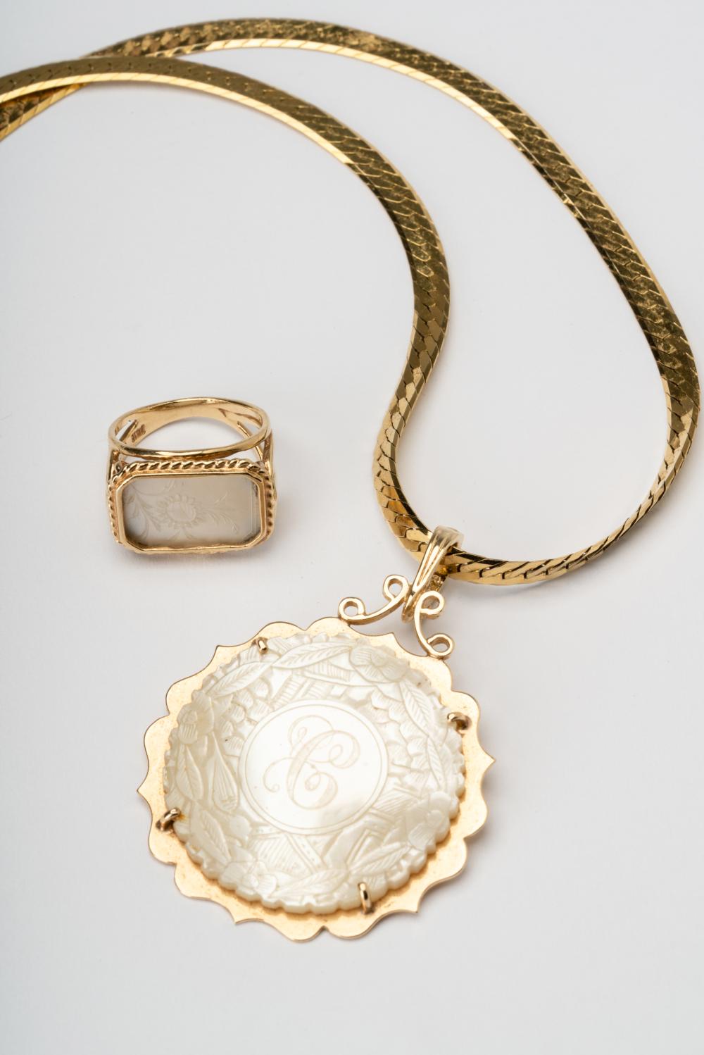 GROUP OF 14 KARAT YELLOW GOLD &