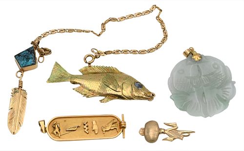 GROUP OF 14 KARAT YELLOW GOLD
