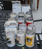 GROUP OF 14 OKTOBERFEST STEINS