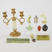 GROUP OF 14 SNUFF BOTTLES AND